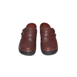 womens clark leather clogs